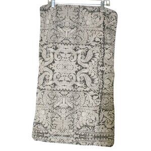Crate & Barrel Linley King 20x36 Pillow Shams Set Of 2 Charcoal Cotton/Linen